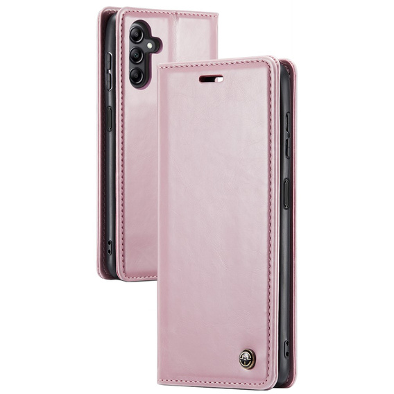 θήκη CASEME για Samsung Galaxy A14 5G, Waxy Textured, ροζ