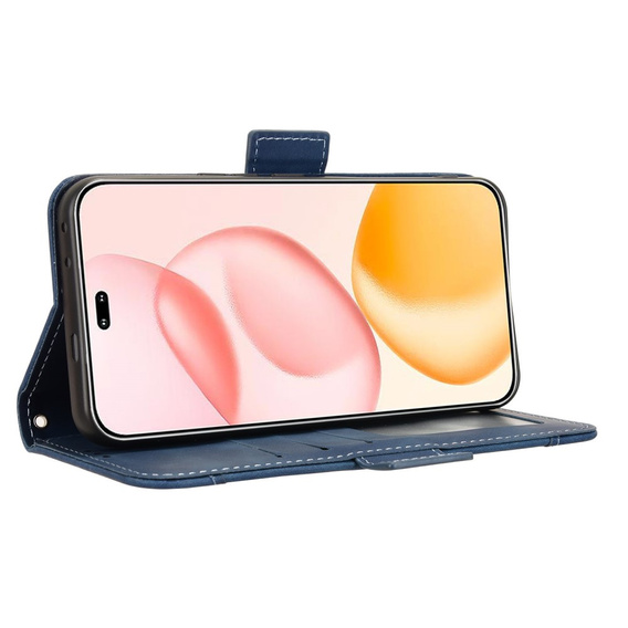 Θήκη με πτερύγιο για Honor 400 Pro 5G, Card Slot, σκούρο μπλε