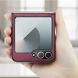 Θήκη για Samsung Galaxy Z Flip7 FE / Z Flip6, CASEME Litchi Leather, κόκκινη
