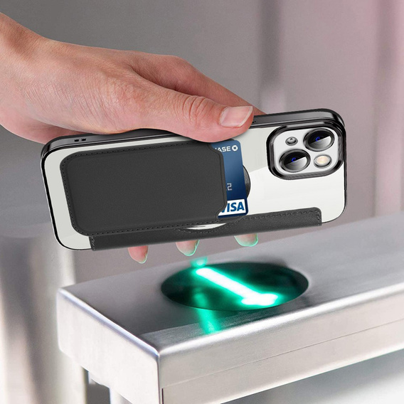 Θήκη με πτερύγιο για iPhone 14, RFID Wallet MagSafe CamShield, μαύρη