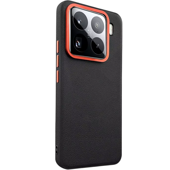 Δερμάτινη θήκη για Xiaomi 15, leather hybrid, μαύρη
