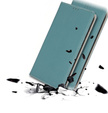 Θήκη με πτερύγιο για Samsung Galaxy S25 Edge, Litchi Skin Grain, μπλε