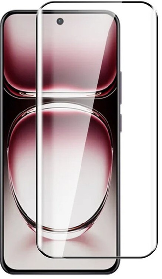 Μετριασμένο γυαλί 3D για Oppo Reno 12, μαύρο πλαίσιο