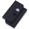 Θήκη με πτερύγιο για Motorola Moto G22, Wallet Panda, μαύρη