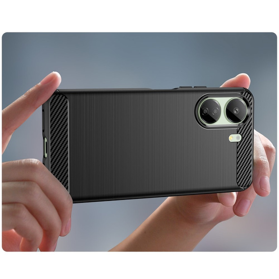 Θήκη για Xiaomi Redmi 13C / Poco C65, Carbon, μαύρη