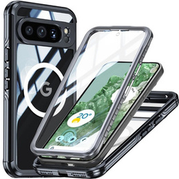 Θήκη για Google Pixel 8 Pro, Shockproof, με μεμβράνη οθόνης, για MagSafe, μαύρη