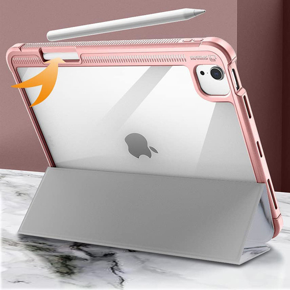 Θήκη για iPad Air 4 10.9 2020 / iPad Pro 11 2020 / 2018, Suritch Full Body Marble, ροζ