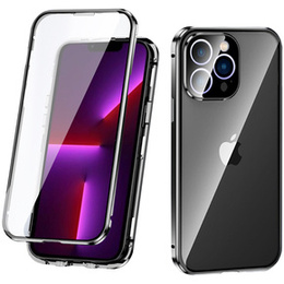 θήκη για το iPhone 13 Pro Max, Magnetic Dual Glass, μαύρη