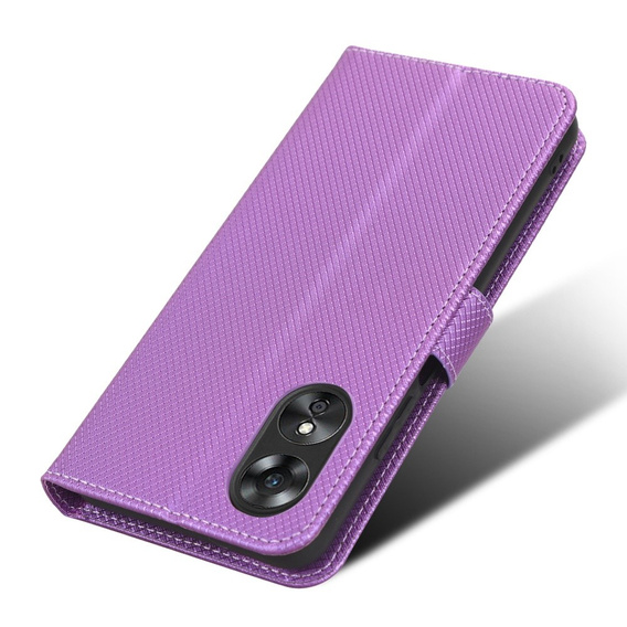 Θήκη με πτερύγιο για Oppo A17, Wallet Smart Magnet, μωβ