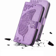 Θήκη με πτερύγιο για Oppo Reno 12FS / 12F, Butterfly, μωβ