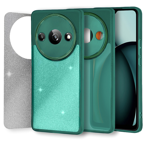 Θήκη για Xiaomi Redmi A3, Glittery Powder, πράσινη