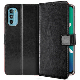 Θήκη με πτερύγιο για Motorola Moto G52 / G82 5G, Crazy Horse Wallet, μπλε