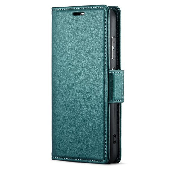 Θήκη για Xiaomi Redmi Note 13 Pro 5G, ERBORD Glossy Litchi, πορτοφόλι με πτερύγιο, πράσινη