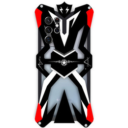 Θωρακισμένη θήκη για Samsung Galaxy S22 Ultra 5G, Aluminum Alloy, μαύρο / κόκκινο