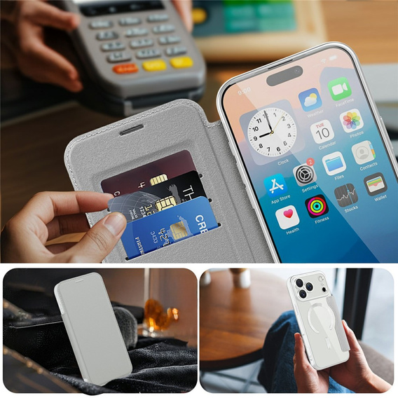 Θήκη πορτοφολιού MagSafe RFID flip με προστασία κάμερας για iPhone 17 Pro Max