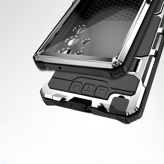 Θήκη για Samsung Galaxy S23 Ultra, R-JUST, θωρακισμένη, ασημί