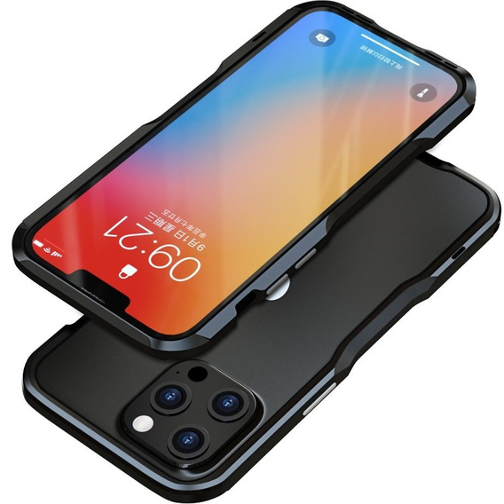 Θήκη LUPHIE για iPhone 13 Pro Max, Armor Bumper, μαύρη