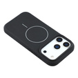 Θήκη σιλικόνης για iPhone 17 Pro, για MagSafe, αντικραδασμική, μαύρη