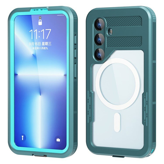 Αδιάβροχη θήκη για Samsung Galaxy S24, Redpepper, για MagSafe, μπλε