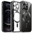 Θήκη για iPhone 12 Pro Max, Electro MagSafe, μαύρη + Γυαλί για την οθόνη