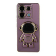 θήκη για το Xiaomi Redmi Note 13 Pro 5G, Astronaut, μωβ + μετριασμένο γυαλί 9H