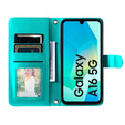 θήκη πτερύγιο για Samsung Galaxy A16, Rhombus Crossbody Leather, πράσινη