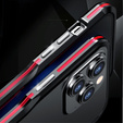 Θήκη LUPHIE για iPhone 15 Pro, Armor Bumper, μαύρο / κόκκινο