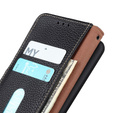 KHAZNEH θήκη RFID για Xiaomi Poco F6, Litchi Texture, μαύρη