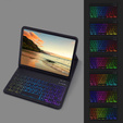 Θήκη με φωτιζόμενο πληκτρολόγιο bluetooth για iPad 10.9 2022 (10 gen.), μαύρο