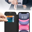 Θήκη με πτερύγιο για iPhone 11, RFID Wallet MagSafe CamShield, μαύρη