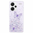 Θήκη για Xiaomi Redmi Note 13 Pro+, Glitter Butterfly, μωβ