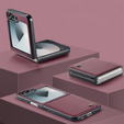 Θήκη για Samsung Galaxy Z Flip7 FE / Z Flip6, CASEME Litchi Leather, κόκκινη