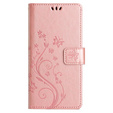 Θήκη με πτερύγιο για Xiaomi Redmi Note 13 Pro+, Butterfly, ροζ rose gold