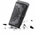 Θήκη με πτερύγιο για Samsung Galaxy M15 5G, Mandala, μαύρη