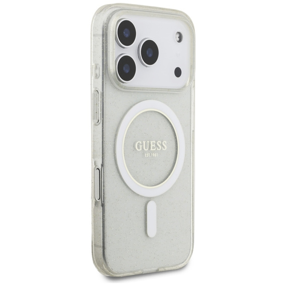 Guess IML Glitter Pearl Strap MagSafe θήκη για iPhone 17 Pro Max