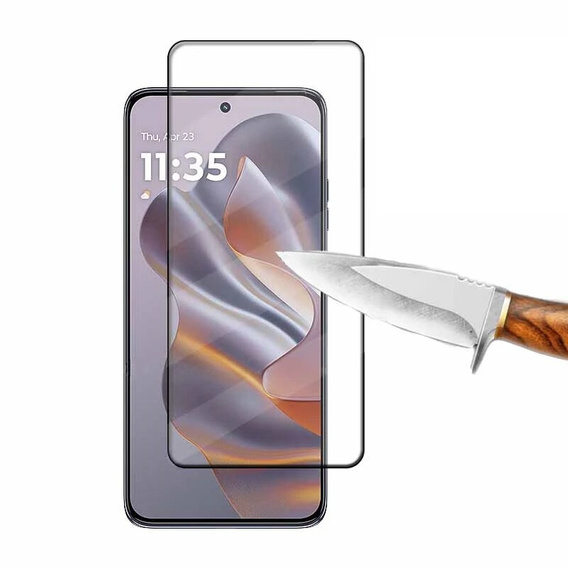 Μετριασμένο γυαλί 3D για Motorola Edge 50 Neo / Motorola ThinkPhone 25, μαύρο πλαίσιο