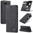 θήκη CASEME για Google Pixel 7, Leather Wallet Case, μαύρη