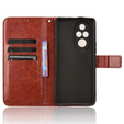 Θήκη με πτερύγιο για Honor 200 Pro 5G, Crazy Horse Wallet, καφέ