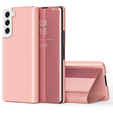 Θήκη για Samsung Galaxy S21 FE, Clear View, ροζ rose gold