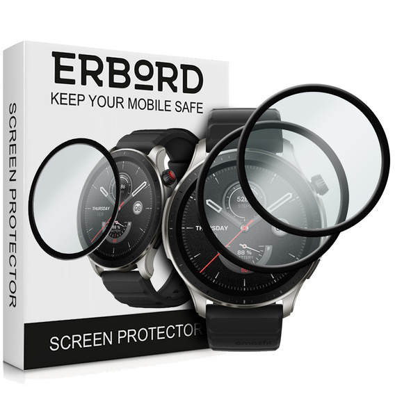 2x υβριδικό γυαλί ERBORD για Amazfit GTR 4 46mm
