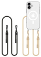 Θήκη με κορδόνι για iPhone 16, ERBORD MagSafe, διάφανη + Γυαλί οθόνης