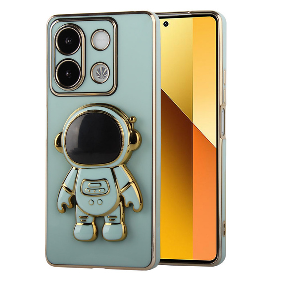 θήκη για το Xiaomi Redmi Note 13 5G, Astronaut, πράσινη + μετριασμένο γυαλί 9H