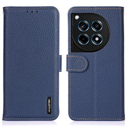 KHAZNEH θήκη RFID για OnePlus 12R, Litchi Texture, μπλε