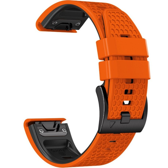 Λουράκι σιλικόνης για Garmin Fenix 7 / Forerunner 965 / 955 / 945 / 935, πορτοκαλί  / Μαύρο 