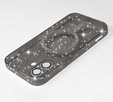 Θήκη για iPhone 16, ERBORD Glitter MagSafe, μαύρη + Γυαλί οθόνης
