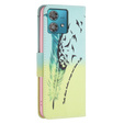 Θήκη με πτερύγιο για Motorola Edge 40 Neo, Wallet, feather, μπλε