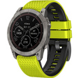 Λουράκι σιλικόνης για Garmin Fenix 7 / Forerunner 965 / 955 / 945 / 935, κίτρινη / Μαύρο 