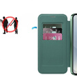 Θήκη με πτερύγιο για Samsung Galaxy S25, RFID Wallet MagSafe CamShield, πράσινη