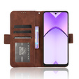 Θήκη με πτερύγιο για Oppo A40 / Oppo A40m, Card Slot, καφέ