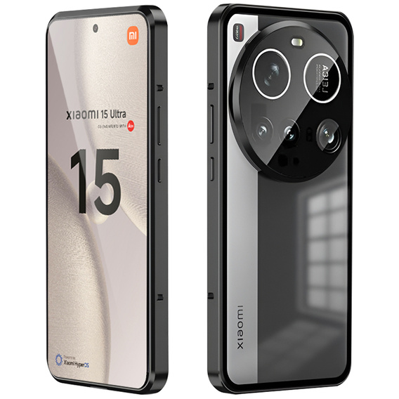 θήκη για το Xiaomi 15 Ultra, Magnetic Dual Glass, μαύρη